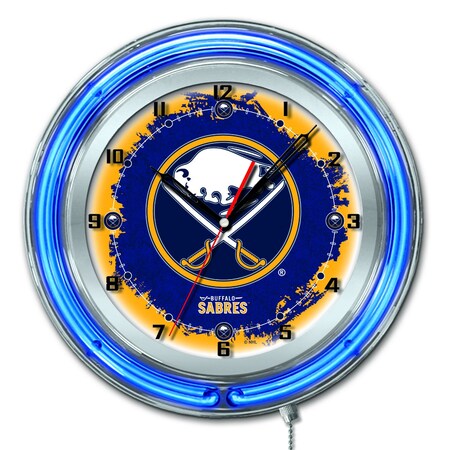 Buffalo Sabres Double Neon 19 Clock,NHL